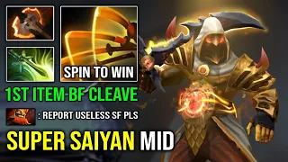 SUPER SAIYAN Solo Mid Juggernaut Against SF Carry Brutal Slash 1st ITEM Battle Fury Cleave Dota 2