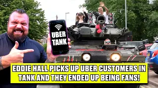 Eddie Hall Picks Up Couple In Tank For Their Uber Ride #uber