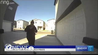 Porch pirate caught on camera and confronted by Phoenix homeowner