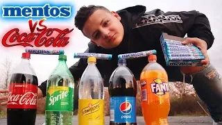 MENTOS 🍬 VS. COLA❗️, FANTA ⚠️, SPRITE ❕ (kísérletek)