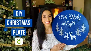 Upcycling: How to Make a DIY Christmas Plate using Cricut & Vinyl