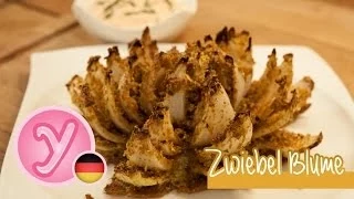 Fingerfood Zwiebelblume mit Cornflakes & Parmesan - Blooming Onion  // Zwiebel im Ofen