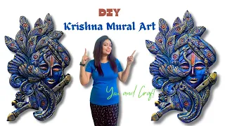 DIY Krishna Mural Wall Art