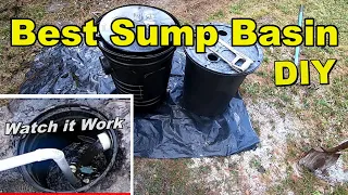 Backyard Sump Basin! Watch It Work - Best Basin - French Drain - Catch Basin