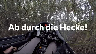 Ab durch die Hecke: Umkehrkurve geht in die Fritten.