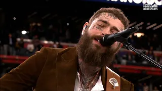 Post Malone performs America The Beautiful at Super Bowl LVIII