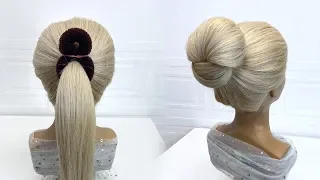 Easy and fast hairstyle for every day.  Beautiful hairstyles step by step.  Babette's bundle