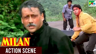 राजा - Fight Scene | Milan | Jackie Shroff, Manisha Koirala, Paresh Rawal, Gulshan Grover