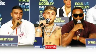 "Don't mention my name out of that garbage mouth!" | Tommy Fury, Jake Paul & Tyron Woodley clash