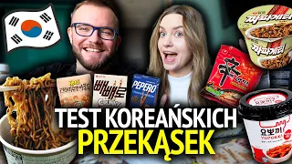 [TEST JEDZENIA] KOREAŃSKIE PRZEKĄSKI, SŁODYCZE, ZUPKI I NOODLE - TESTUJEMY JEDZENIE | GASTRO VLOG