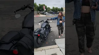 Busted a Harley rider checking out my Indian Scout Bobber