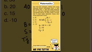 Menyelesaikan soal Menghitung Nilai Ulangan Kurang dari 2 Menit (Matematika-SMP-SMA-SNBT-CPNS)