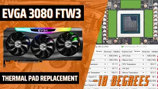 EVGA RTX 3080 FTW3 Thermal Pad Replacement (2022)