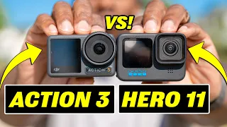 DJI OSMO ACTION 3 VS GOPRO HERO 11 - 2023 Action Camera Showdown!