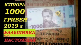 ОРИГИНАЛ или ФАЛЬШИВКА 1000 ГРИВЕН 2019 ГОДА  интересные  факты о деньгах Украины