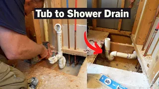 Moving a Shower Drain | Tub to Shower