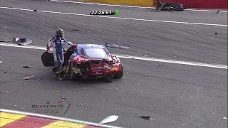 Spa 24h 2014, Ferrari 458 Italia Massive Crash