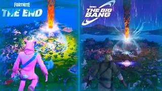 Fortnite The End VS The Big Bang || Side By Side Comparison