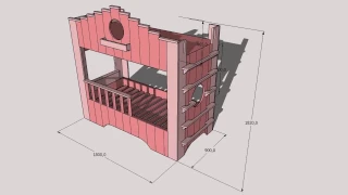 Lit cabane "duplex" version "coin lecture", Abra ma cabane.fr