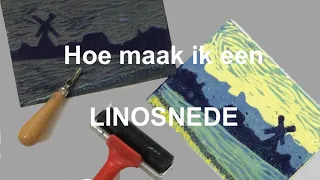 Hoe maak ik een linoleumsnede/linosnede meer kleuren afdruk maken stap voor stap tutorial blok-print