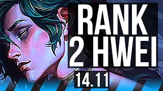 HWEI vs GRAGAS (MID) | Rank 2 Hwei, 4/0/9, Rank 13 | TR Challenger | 14.11