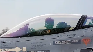 [4K] Beautiful RNLAF F-16's morning Take Off at Volkel