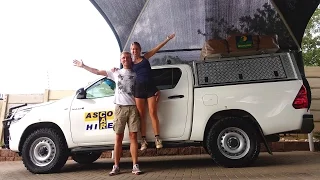 Our new Home in Namibia - our 4x4 Toyota Hilux with Rooftop Tent from Asco Car Hire