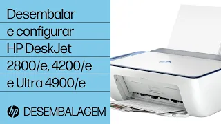 Desembalar e configurar impressoras HP DeskJet das séries 2800/e, 4200/e e Ultra 4900/e | HP Support