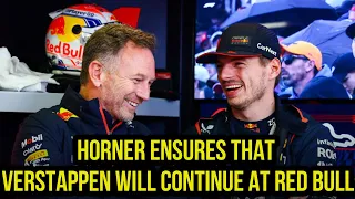 Christian Horner ensures that Max Verstappen will continue at Red Bull
