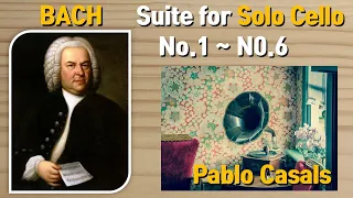 [자막설명] 바흐 - 무반주 첼로 모음곡 전곡 ★파블로 카잘스★ Pablo Casals(cello) BACH - Suite for Solo Cello No.1~No.6