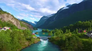 #nature Norway AMAZING Beautiful Nature with Relaxing Music and sound, 4k Ultra HD | Relaxation film