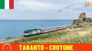 Cab Ride Taranto - Crotone (Ionian Railway - "Ferrovia Jonica" Italy) train driver's view in 4K