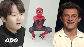 Tom Holland and Zendaya's facetime with Korean kid (eng cc)