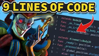 I remade my Game... BUT in 9 Lines of Code - Godot Challenge