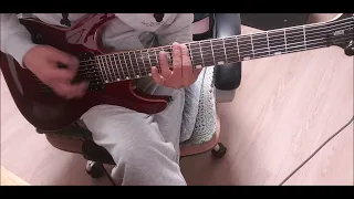 ESP LTD 7 string Guitar Test. song is a Bad Wolves - Zombie. Song Line copy Practice. 1st Day