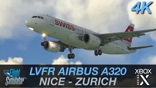 XBOX SERIES X REALISM || LVFR A32O SWISS AIRLINES NICE - ZURICH || NEW LVFR UPDATE