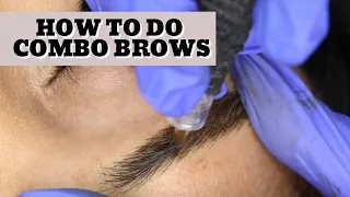 COMBO BROWS (Microshading eyebrows STEP BY STEP)