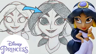 How to Draw Jasmine! | Disney Princess