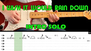 I WISH IT WOULD RAIN DOWN - Guitar lesson - Intro solo (with tabs & EXTRA slow lesson)- Phil Collins
