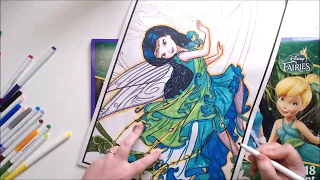 DISNEY FAIRIES - Crayola Giant Colouring Pages - Silvermist - in Crayola Markers