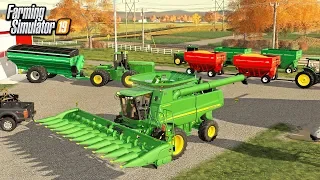 FIRST DAY OF CORN HARVEST 2019!  (ROLEPLAY) | FARMING SIMULATOR 2019