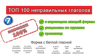 ГРУППА 6. Выучи раз и навсегда. Самые нужные неправильные глаголы английского языка.