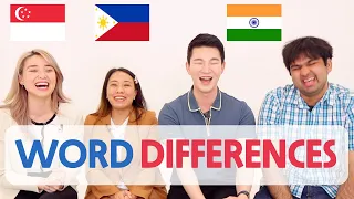 Singapore / Philippines / India English Vocabulary Differences