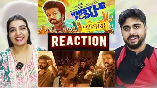 Whistle Podu Lyrical Video | The Greatest Of All Time | Thalapathy Vijay | VP | U1 |AGS| REACTION💕🎉🔥