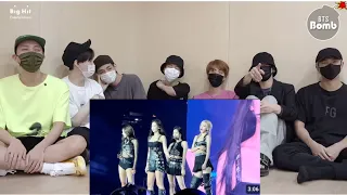 BTS Reaction to Blackpink 'Kick it' Performance Bornpink concert (Smash at your face ) Fanmade 💜