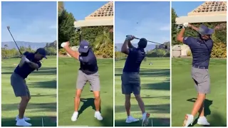 Rickie Fowler Golf Swing Front and Back