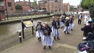 Milltown Cloggies dance beside Newark on Trent town lock at the JMO day of Dance, 2024