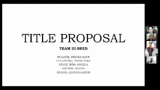 TITLE HEARING| Research title, objectives,  specific questions,  and Introduction