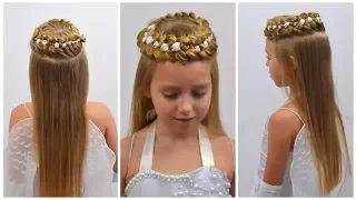 Halloween  | 4 strand braid with Ribbon | Angel hairstyle & Look for Girls #26 #LGH