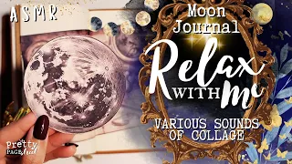 ASMR 🌖 Relaxing Sounds for Sleep, working, studying | Moon Journaling Scrapbooking Sleep Therapy💤